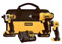 3-Tool Cordless Drill/Driver Combo Kit, 20-Volt Max, 3-Pc.