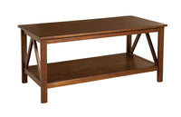 Linon Home Decor  Traditional  Coffee Table  20 in. H x 44.02 in. W x 21.97 in. D Brown