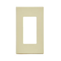 Leviton Decora Plus Ivory 1 gang Polycarbonate Rocker Screwless Wall Plate 1 pk