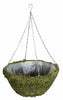 Gardman 14 in. D Natural Fiber Moss Hanging Basket Green