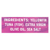 Crown Prince Yellowfin Tuna In Extra Virgin Olive Oil - Solid Light - Case of 12 - 5 oz.