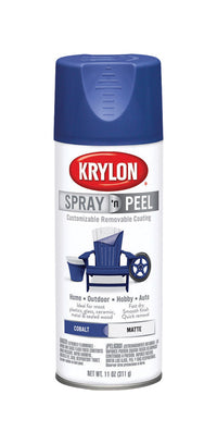 Krylon  Spray 'n Peel  Matte  Cobalt  Spray Paint  11 oz.