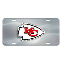 NFL - Kansas City Chiefs 3D Stainless Steel License Plate