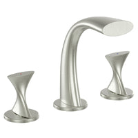 Ultra Faucets Twist Brushed Nickel Widespread Bathroom Sink Faucet 6-10 in.