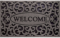 Apache At Home 963-1703F 18" X 30" Graphite Welcome Design Mat                                                                                        