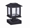 Solar LED Post Lights, Black Plastic, 2-Pk.