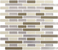 Peel and Impress Multiple Finish Vinyl Desert Sand Oblong Adhesive Wall Tile 11 L x 9.3 W in.