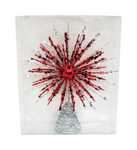 Greenfields Starburst Tree Topper Clear/Red Shatterproof 12 pk (Pack of 12)