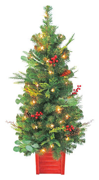 Celebrations  Home  4 ft. Slim  Prelit Incandescent  50 count Leavenworth  Entrance Tree