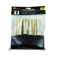 FOAM BRUSH 10PC WOODHNDL (Pack of 12)