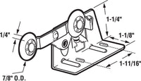 Prime-Line  7/8 in. Dia. x 1/4 in. L Mill  Nylon  Pocket Door Roller  2 pk