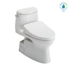 TOTO® WASHLET+® Carlyle® II One-Piece Elongated 1.28 GPF Toilet and WASHLET+® S500e Contemporary Bidet Seat, Cotton White - MW6143046CEFG#01