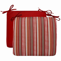 Patio Premiere Seat Cushion, Multi Stripes, 18 x 15 x 3.5-In. (Pack of 6)