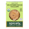 Spicely Organics - Organic Mustard Seed - Yellow - Case of 6 - 0.45 oz.