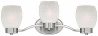 Westinghouse 3-Light Brushed Nickel White Wall Sconce