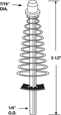 Prime-Line  Silver  Steel  Bi-Fold Door Guide Rod  1 pk