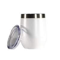 Nice Wpf-519541 12 Oz White Vacuum-Insulated Stainless-Steel Wine Tumbler (Pack of 10)