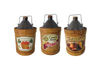 Fall Tin Bottle Decor (Pack of 4)