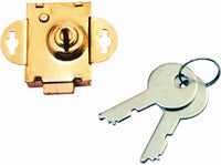 Mailbox Deadbolt Lock With 2 Keys, Brass-Plated Steel, .25-In. Bolt