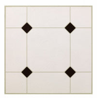 Black & White Peel & Stick Vinyl Floor Tile, 12 x 12-In.