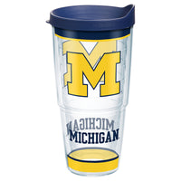 Tervis Collegiate 24 oz Michigan Wolverines Multicolored BPA Free Tumbler with Lid