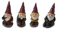 Southern Patio Fiberglass/Resin/Stone Assorted 11.38 in. Gnomes Garden Statue (Pack of 4)