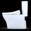 TOTO® WASHLET®+ Aquia IV® Arc Two-Piece Elongated Dual Flush 1.28 and 0.8 GPF Toilet with Auto Flush S500e Bidet Seat, Cotton White - MW4483046CEMFGA#01