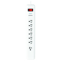 Monster Just Power It Up 6 ft. L 7 outlets Surge Protector White 1080 J