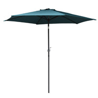 Living Accents Cortland 92.98 in. Tiltable Peacock Blue Market Umbrella