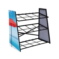 Living Accents 46 in. H X 27.7 in. W X 48.6 in. L Black Umbrella/Base Display Rack Steel