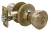 Ultra Security Antique Brass Entry Knobs KW1 1-3/4 in.