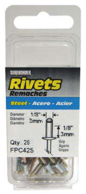 Steel Rivet, Short, 25-Pk. (Pack of 5)