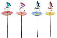 Alpine Metal Assorted 38 in. H Flower Birdbath Stakes (Pack of 8)