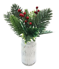 Celebrations Home Green Christmas Arrangement 10 in. L (Pack of 6)