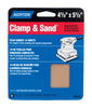 Norton Clamp & Sand 5-1/2 in. L X 4-1/2 in. W Assorted Grit Aluminum Oxide 1/4 Sheet Sandpaper 6 pk