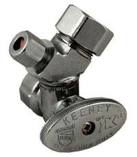 Plumb Pak Quarter Turn Valve Lead Free 3 Way 1/2 " Fip Chrome Plated Boxed 1/2 " Fip X 7/16-1/2 " Od