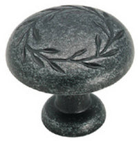 Amerock  Natures Splendor  Round  Cabinet Knob  1-5/16 in. Dia. 1-1/16 in. Wrought Iron  1 pk