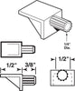 Prime-Line  Clear  Plastic  Shelf Support Peg  1/4 inch Ga. 0.9 in. L