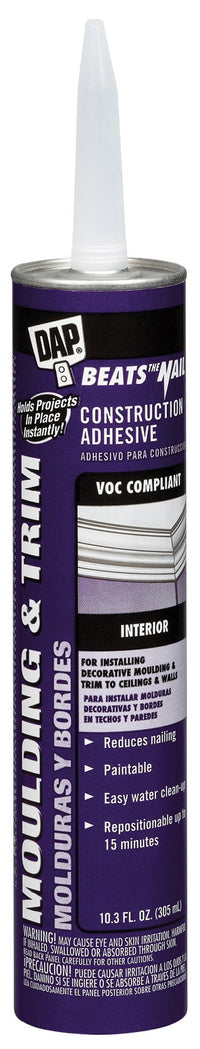 Dap 27410 10.3 Oz Molding & Trim Construction Adhesive