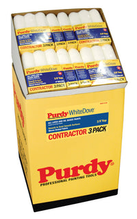 Purdy  White Dove  Woven  3/8 in.  x 9 in. W Paint Roller Cover  3 pk