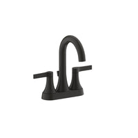 Ultra Faucets Nita Matte Black Centerset Bathroom Sink Faucet 4 in.