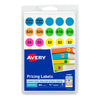 Avery 05480 3/4" Pre-Printed Garage Sale Labels Assorted Colors (Pack of 6)