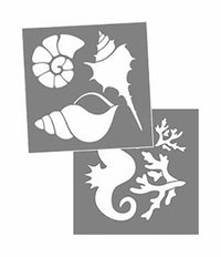 Americana Decor Ocean Life Stencil, 8 x 8-In. (Pack of 3)