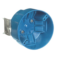 Carlon  4 in. Round  PVC  Electrical Ceiling Box  Blue