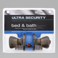 Ultra Security Antique Brass Bed and Bath Knob Right or Left Handed