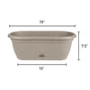 Lucca Window Box, Self-Watering, Pebble Stone Plastic, 18-In.