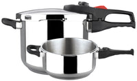 Practika Plus Pressure Cooker 3 Pieces Set 4+6 Qt Stainless Steel