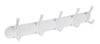 Homz 18.38 in. L White Plastic Large 5-Hook Rack 5 lb. cap. 1 pk