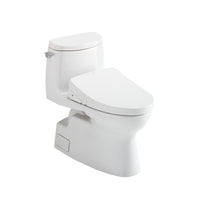 TOTO® WASHLET+® Carlyle® II 1G® One-Piece Elongated 1.0 GPF Toilet and WASHLET+® S500e Contemporary Bidet Seat, Cotton White - MW6143046CUFG#01