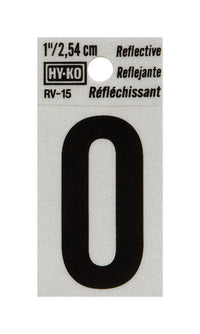 Hy-Ko 1 in. Reflective Black Vinyl Letter O Self-Adhesive 1 pc. (Pack of 10)